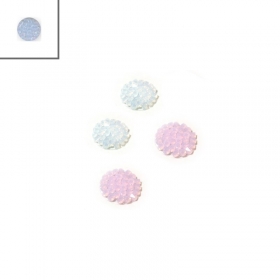 Swarovski Κρύσταλλο Flatback Crystal Rock 15mm - White Opal Transparent Base - ΚΩΔ:6100502.5055-NG