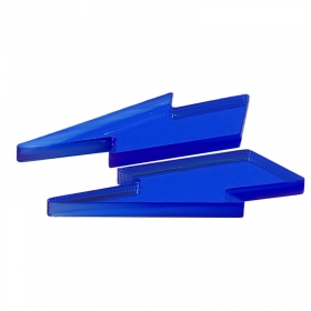 Πλέξι Ακρυλικό Στοιχείο Αστραπή 10x25mm (2τμχ/Σετ) - Μπλε Καθρέπτης - ΚΩΔ:71481375.099-NG