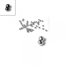 Μεταλλική Ζάμακ Χυτή Χάντρα Μπίλια 3.2x2.6mm (Ø1.2mm) - Μεταλλικό Μαύρο - ΚΩΔ:78412239.021-NG