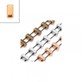 Μεταλλικό Ζάμακ Χυτό Στοιχείο Περαστό 3x7mm/3mm (Ø1mm) - 24Κ Ροζ Χρυσό - ΚΩΔ:78414092.032-NG
