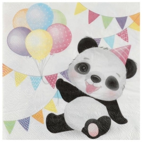Χαρτοπετσέτες αρκουδάκι panda 33X33cm - ΚΩΔ:BB0007893-BB