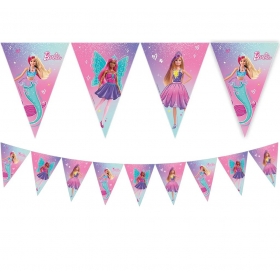 Τριγωνικά σημαιάκια Barbie 230cm - ΚΩΔ:94569-BB