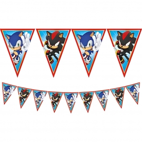 Τριγωνικά σημαιάκια Sonic 230cm - ΚΩΔ:95667-BB