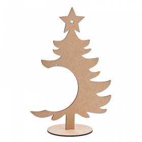 Χριστουγεννιάτικο ξύλινο δέντρο 13X19cm - ΚΩΔ:NB273-NU