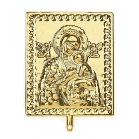 Μεταλλική χρυσή εικόνα Παναγίας με καρφί 4X5cm - ΚΩΔ:NU2051G-NU