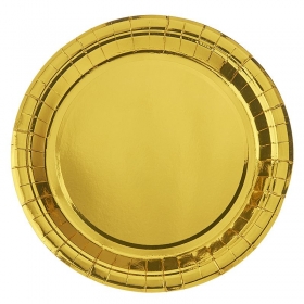 Χάρτινο πιάτο χρυσό 18cm - ΚΩΔ:RT116-1-NU