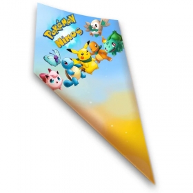 Χάρτινο χωνάκι για ζαχαρωτά Pokemon με όνομα 20cm - ΚΩΔ:D1401-183-BB