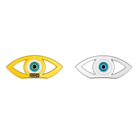 Μεταλλικό κρεμαστό μάτι με χρονολογία 7X3cm - ΚΩΔ:M2024-12304-AD