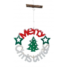 Ξυλινο Διακοσμητικο Δεντρακι Merry Christmas 15Χ22 Εκατ. - ΚΩΔ:M3157-Ad
