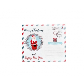 Ξύλινη χριστουγεννιάτικη κάρτα με κείμενο ή όνομα 6X7cm - ΚΩΔ:M3215-AD