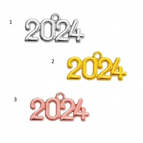 Μεταλλικό Κρεμαστό Χρονολογία 2024 2.5X1.8cm - ΚΩΔ:M6956-AD