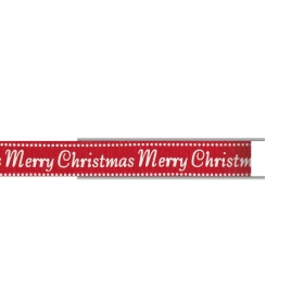 Κορδελα Κοκκινη Χριστουγεννιατικη " Merry Christmas " 1,5Cm X 10Μ - ΚΩΔ:M9868-Ad