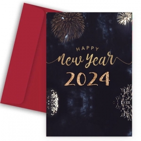 Πρωτοχρονιάτικη Κάρτα Fireworks 2024 - ΚΩΔ:VC1702-76-BB
