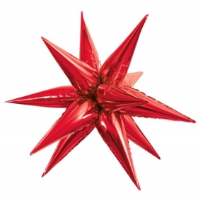 3D Μπαλόνι foil 69cm κόκκινο μαγικό αστέρι - ΚΩΔ:206356R-BB