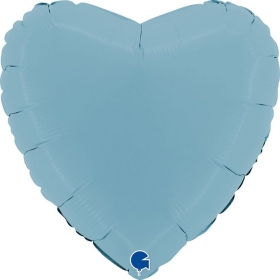 Μπαλόνι Foil 18"(45cm) Γαλάζια Ματ Καρδιά - ΚΩΔ:180M00B-BB