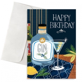 Καρτα Γενεθλιων Gin Bottle - ΚΩΔ:Xk14001K-74-Bb