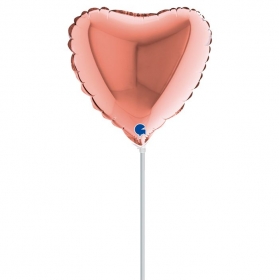 Μπαλονι Foil 10"(25Cm) Mini Shape Καρδια Ροζ Χρυσο – ΚΩΔ.:09023Rg-Bb