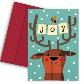 Χριστουγεννιατικη Καρτα Ταρανδος Joy - ΚΩΔ:Xk14001K-3-Bb