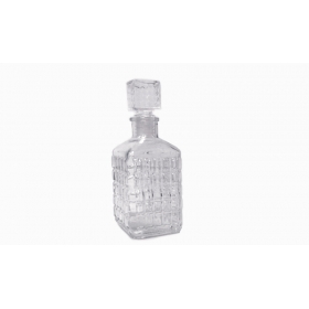 Γυάλινο μπουκάλι ανάγλυφο με καπάκι 200ml 15X6cm - ΚΩΔ:503296