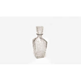 Γυάλινο μπουκάλι ανάγλυφο διαμάντι 250ml 17X6.5cm - ΚΩΔ:503300