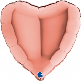Μπαλονι Foil 18"(45Cm) Καρδια Ροζ-Χρυση – ΚΩΔ.:18023Rg-Bb