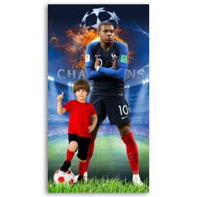 Αφίσα ποδοσφαιριστής - Kylian Mbappé με φωτογραφία 130Χ70cm - ΚΩΔ:5531127-144-BB
