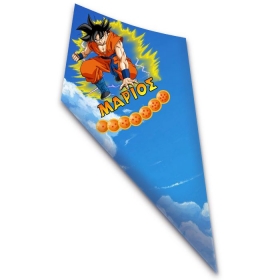 Χάρτινο χωνάκι για ζαχαρωτά Dragon Ball με όνομα 20cm - ΚΩΔ:D1401-189-BB