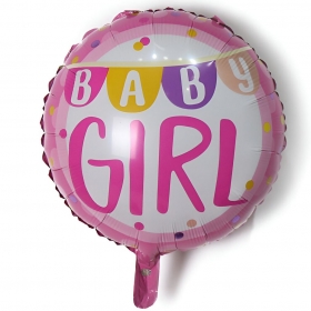 Μπαλόνι foil 45cm baby girl banner - ΚΩΔ:207KD016-BB