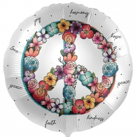 Μπαλόνι foil 45cm peace flower - ΚΩΔ:81085-GRE-BB