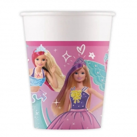 Χάρτινο ποτήρι πάρτυ Barbie Fantasy 200ml - ΚΩΔ:94567-BB