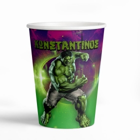 Χάρτινο ποτήρι Hulk με όνομα 260ml - ΚΩΔ:P25922-183-BB