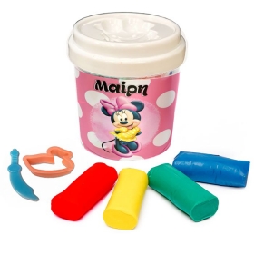 Βαζάκι με πλαστελίνες Minnie Mouse με όνομα 7X6cm - ΚΩΔ:20923032-40-BB