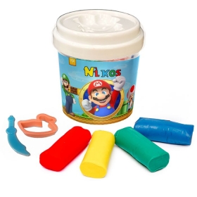 Βαζάκι με πλαστελίνες Super Mario με όνομα 7X6cm - ΚΩΔ:20923032-18-BB
