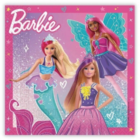 Χαρτοπετσέτες Barbie Fantasy 33X33cm - ΚΩΔ:94568-BB