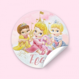 Αυτοκόλλητο Baby Πριγκίπισσες Disney με όνομα 7cm - ΚΩΔ:5531121-87-7-BB