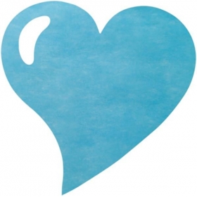 Σουπλά τσόχας γαλάζια καρδιά 38X38cm - ΚΩΔ:554935015-BB