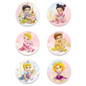 Ξύλινες κονκάρδες baby Πριγκίπισσες Disney 5cm - ΚΩΔ:P25964-163-BB