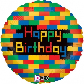 Μπαλόνι foil 45cm γενεθλίων birthday blocks - ΚΩΔ:36557P-BB