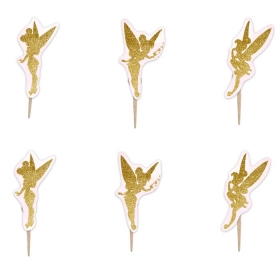 Οδοντογλυφίδες με θέμα χρυσή νεράιδα 13cm - ΚΩΔ:P25917-160-BB