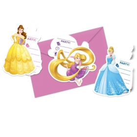 Προσκλητήριο πάρτυ Πριγκίπισσες Disney 12.5X12.5cm - ΚΩΔ:87882-BB