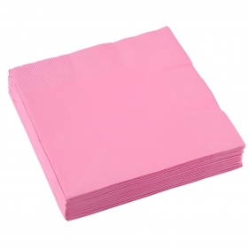 Χαρτοπετσέτες φαγητού ροζ 33X33cm - ΚΩΔ:51220-109-BB