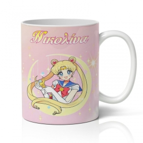 Κούπα Sailor Moon με ροζ εσωτερικό και χερούλι 350ml - ΚΩΔ:SUB1005466-83-BB
