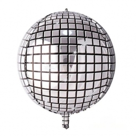 Μπαλόνι foil 55cm ασημί μπάλα disco - ΚΩΔ:20722041-BB