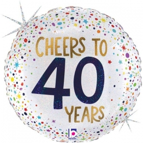 Μπαλόνι foil 45cm Cheers To 40 Years - ΚΩΔ:26215GH-BB