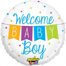 Μπαλόνι foil 53cm γέννησης baby boy banner - ΚΩΔ:22714345WE-BB