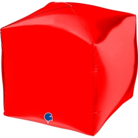 Μπαλόνι foil 39cm κόκκινος 4D κύβος - ΚΩΔ:74308R-BB
