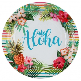 Χάρτινο πιάτο πάρτυ aloha 22.5cm - ΚΩΔ:BB0006857-BB