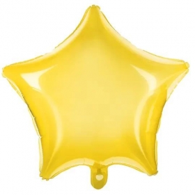 Μπαλόνι foil 48cm διάφανο κίτρινο αστέρι - ΚΩΔ:FB3N-084-BB