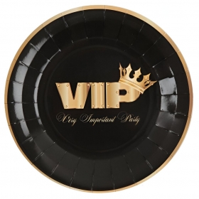 Χάρτινο πιάτο πάρτυ crowned VIP 22.5cm - ΚΩΔ:BB0006684-BB