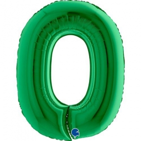 Μπαλόνι foil 100cm πράσινο αριθμός 0 - ΚΩΔ:40030GR-BB